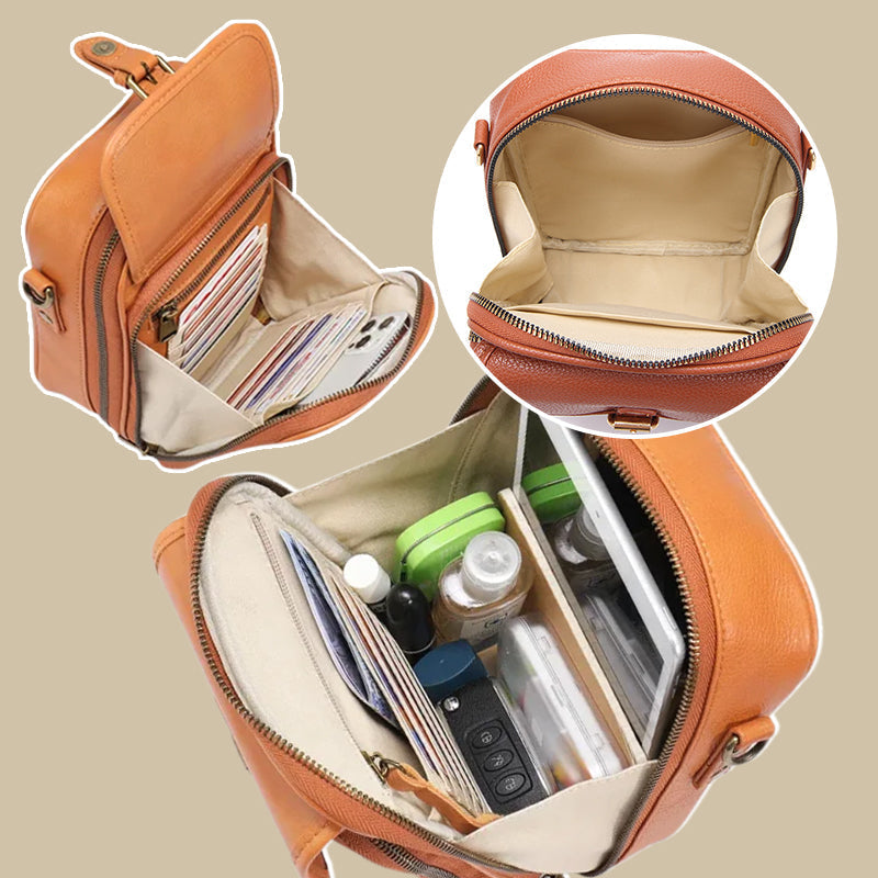 Vintage Mini-Umhängetasche mit RFID-Schutz