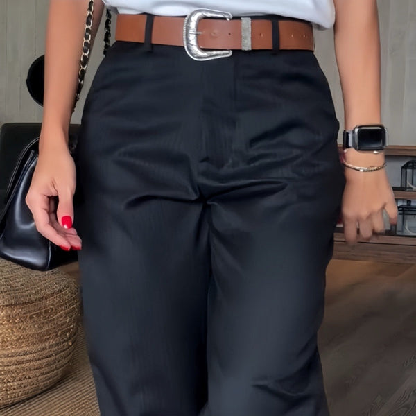 MATHILDA | ELEGANTE, FIGURSCHMEICHELNDE HOSE MIT STREIFEN