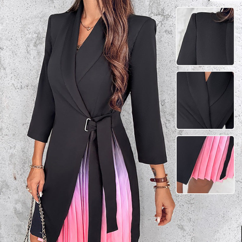 Meja | Ombré Pleated Wedding Guest Dress