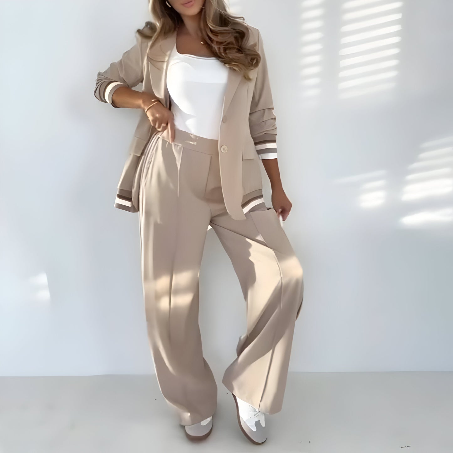 Antoinette™ | Elegancki zestaw w paski