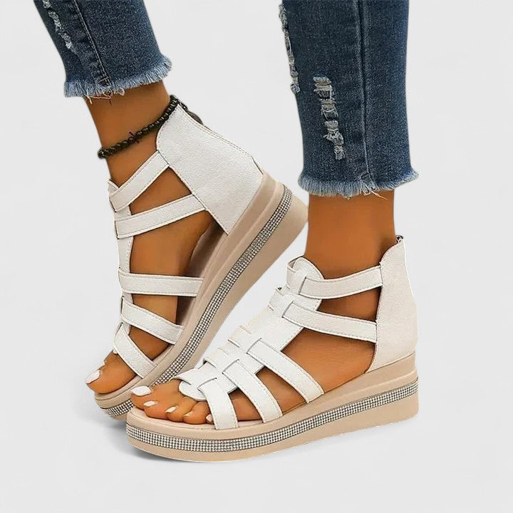 Kendall orthopädische Strass-Sandalen – Ultimativer Tragekomfort mit funkelnden Kristallen