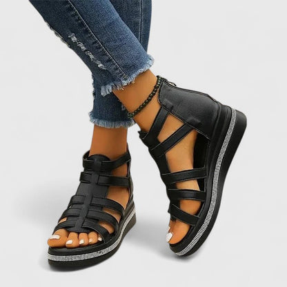 Kendall orthopädische Strass-Sandalen – Ultimativer Tragekomfort mit funkelnden Kristallen