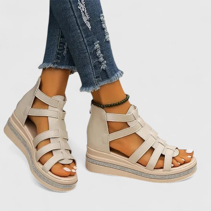 Kendall orthopädische Strass-Sandalen – Ultimativer Tragekomfort mit funkelnden Kristallen