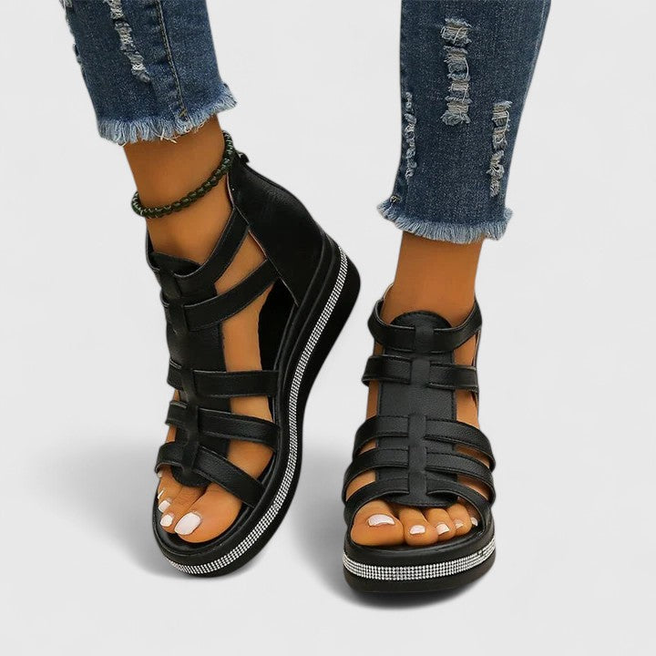 Kendall orthopädische Strass-Sandalen – Ultimativer Tragekomfort mit funkelnden Kristallen