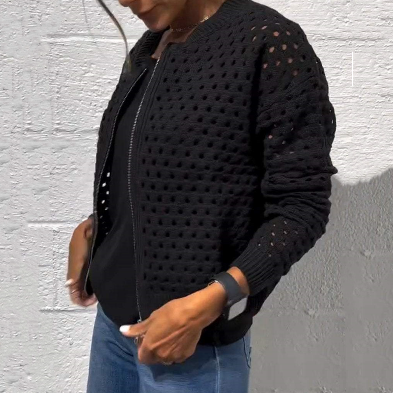 Raluca - Giacca Casual In Maglia Con Zip