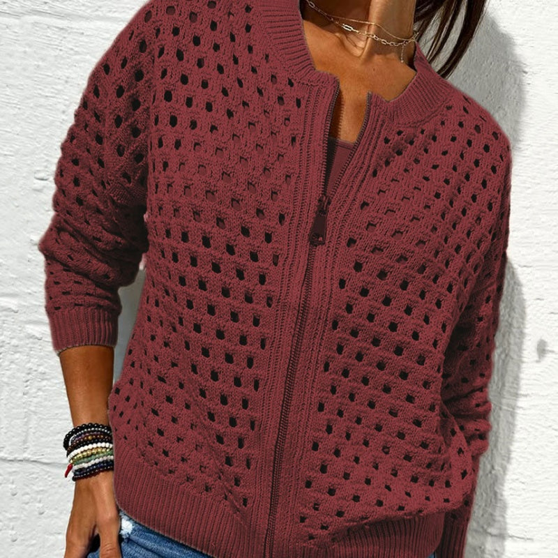 Raluca - Giacca Casual In Maglia Con Zip