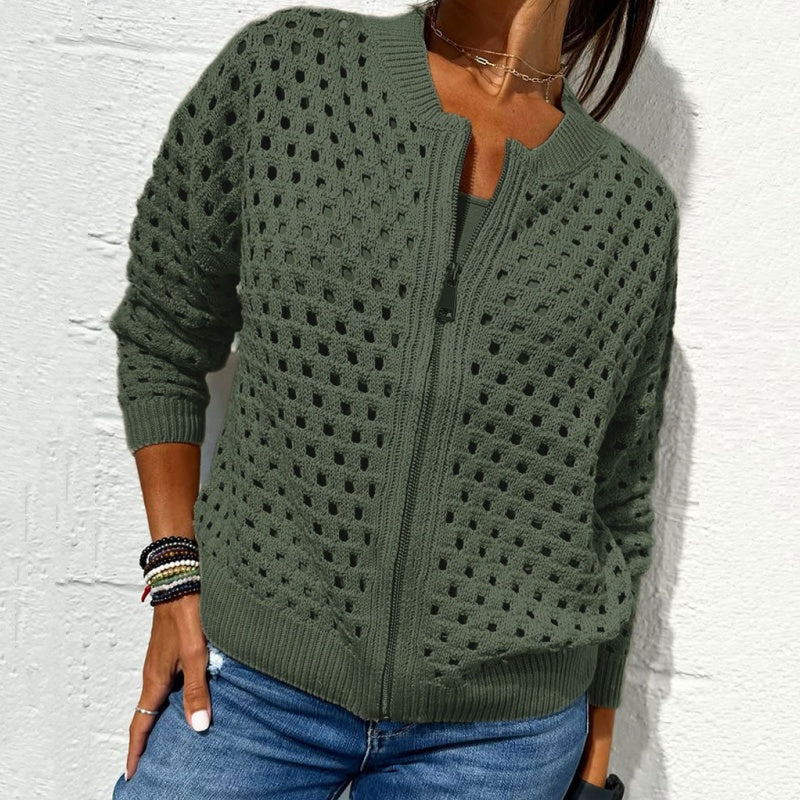 Raluca - Giacca Casual In Maglia Con Zip