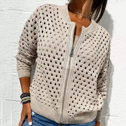 Raluca - Giacca Casual In Maglia Con Zip