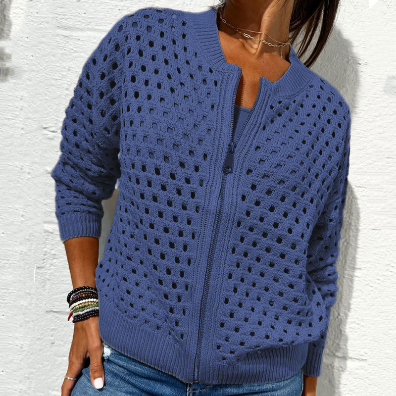 Raluca - Giacca Casual In Maglia Con Zip