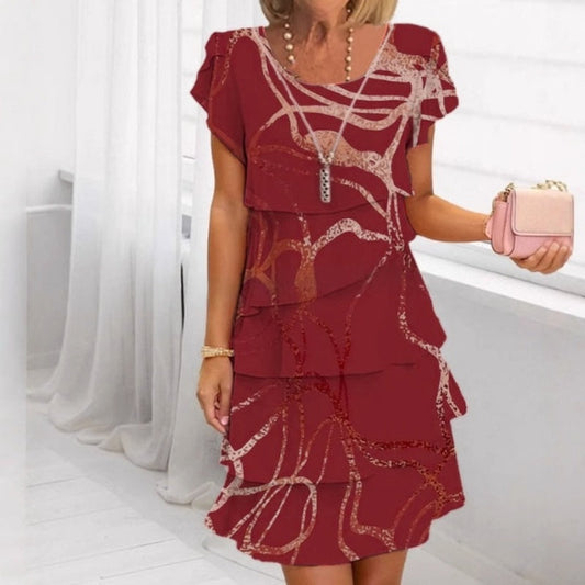 Emarie | Fashionable Damenkleid mit Verspieltem Volant-Saum