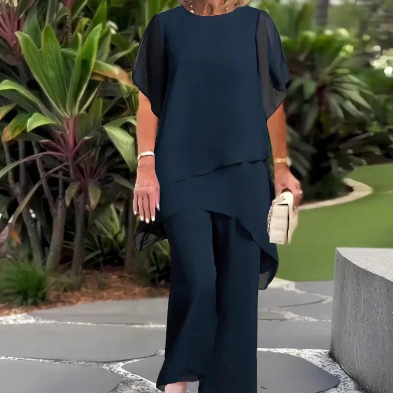 Marielle™ | Elegant Draped Palazzo Set