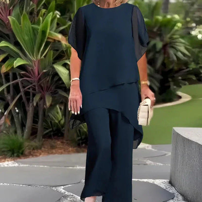 Marielle™ | Elegant Draped Palazzo Set
