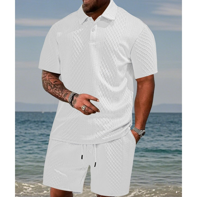 Marro | Stilvolles Herren-Set mit Poloshirt und Kordel-Shorts