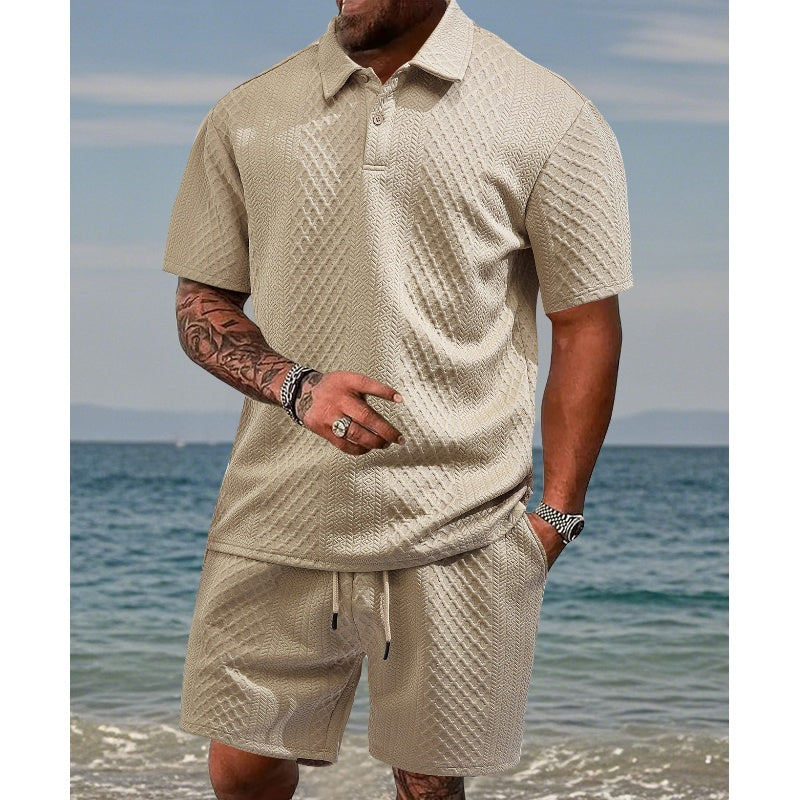 Marro | Stilvolles Herren-Set mit Poloshirt und Kordel-Shorts
