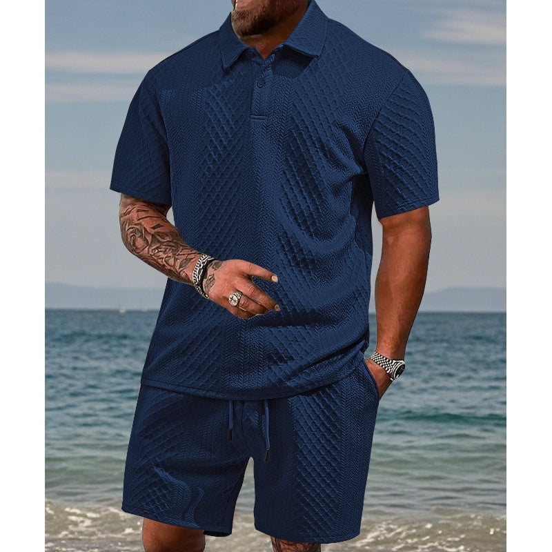 Marro | Stilvolles Herren-Set mit Poloshirt und Kordel-Shorts