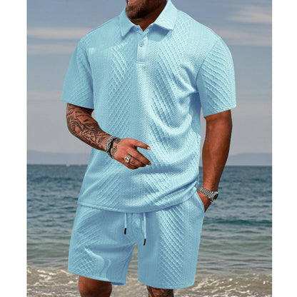 Marro | Stilvolles Herren-Set mit Poloshirt und Kordel-Shorts
