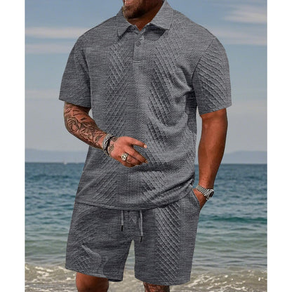 Marro | Stilvolles Herren-Set mit Poloshirt und Kordel-Shorts