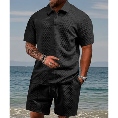 Marro | Stilvolles Herren-Set mit Poloshirt und Kordel-Shorts