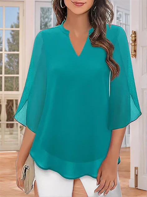 Zanyelle - Soft-Touch Layered Blouse