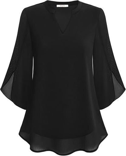 Zanyelle - Soft-Touch Layered Blouse