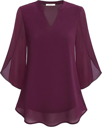 Zanyelle - Soft-Touch Layered Blouse