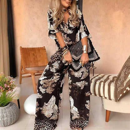 Navia™ | V-Neck Two-Piece Set