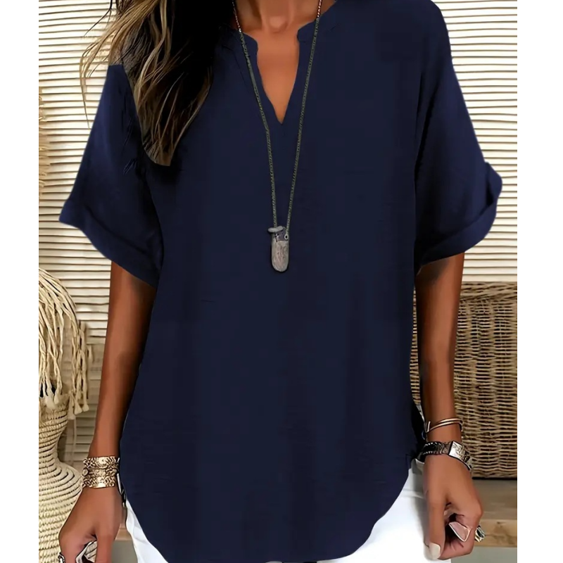Sylmira - Blouse Ample Élégante à Col V