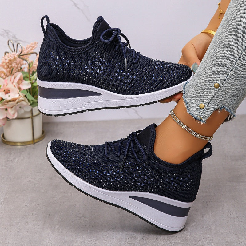 Sneakers Ortopediche Donna con Supporto Arco Plantare e Strass – Comode e Leggere