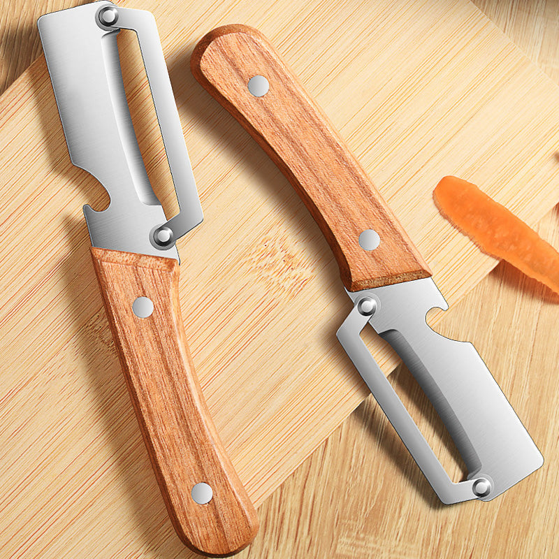 Gemüseschäler aus Edelstahl mit Holzgriff
