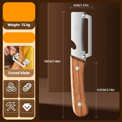 Gemüseschäler aus Edelstahl mit Holzgriff