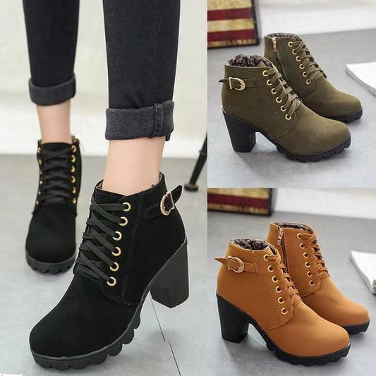 Elowan Lace-Up Heel Boots