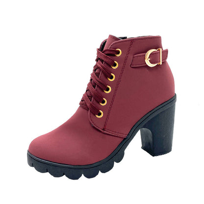 Elowan Lace-Up Heel Boots