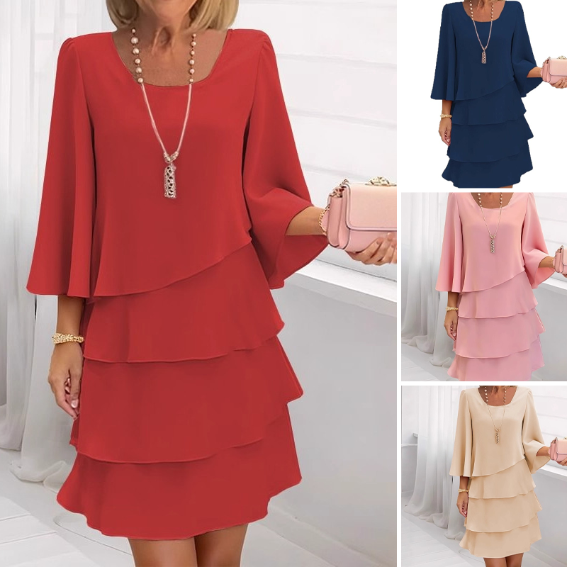 Ishari - Vestido Elegante Con Escote Cuadrado