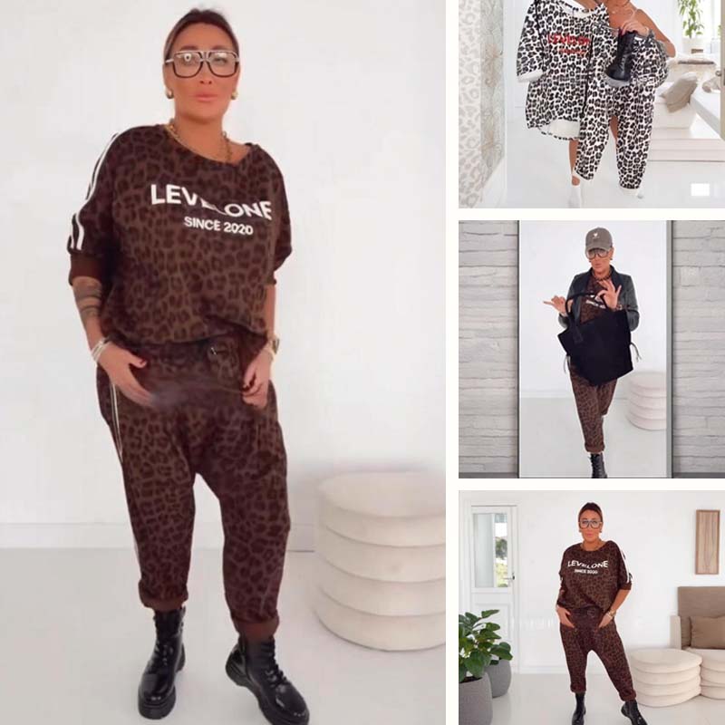 Reina | Damen-Zweiteiler, mit Leopardenmuster & modern