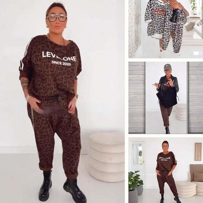 Reina | Damen-Zweiteiler, mit Leopardenmuster & modern