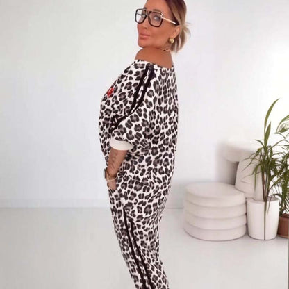 Reina | Damen-Zweiteiler, mit Leopardenmuster & modern