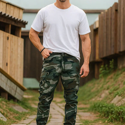 Rafael | Camouflage Cargo Hose mit Schlanker Passform