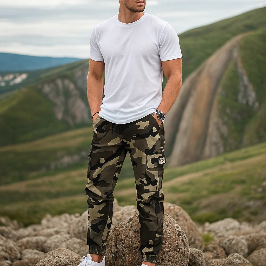 Rafael | Camouflage Cargo Hose mit Schlanker Passform