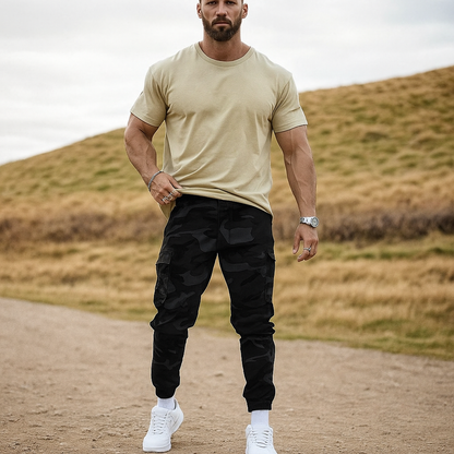 Rafael | Camouflage Cargo Hose mit Schlanker Passform