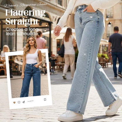 Lunessavelle™ - Jeans Pour Femmes Élégants Avec Strass