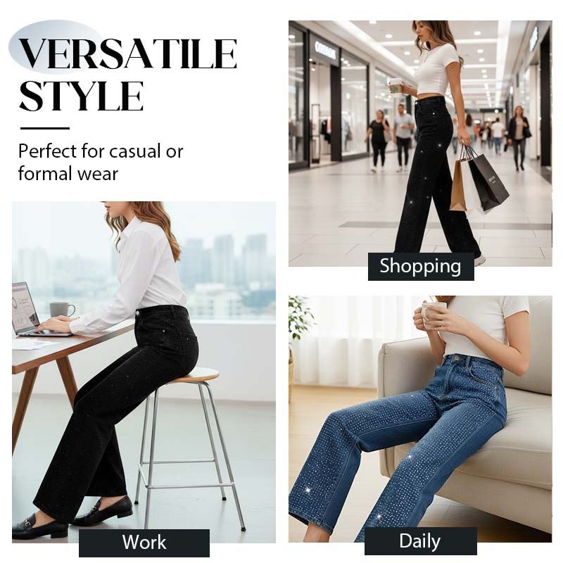 Lunessavelle™ - Jeans Pour Femmes Élégants Avec Strass