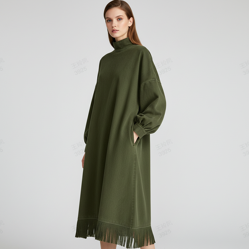 Loretta | Lässiges Kleid aus festem Kunstwildleder