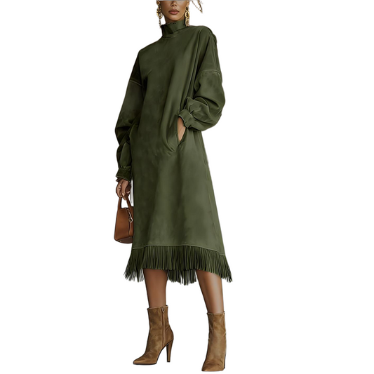 Loretta | Lässiges Kleid aus festem Kunstwildleder