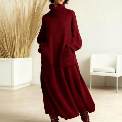 Cyrillae – Robe Pull Col Montant avec Poches