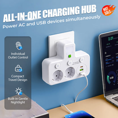 Daan™ | Slimme Stekkerdoos met USB-Poorten
