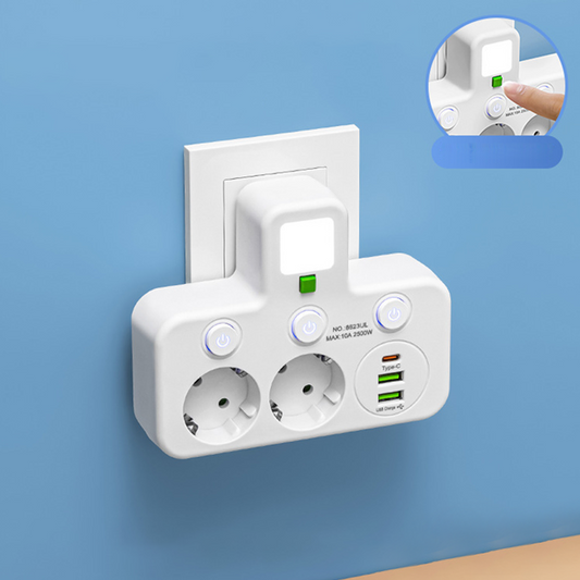 Daan™ | Slimme Stekkerdoos met USB-Poorten