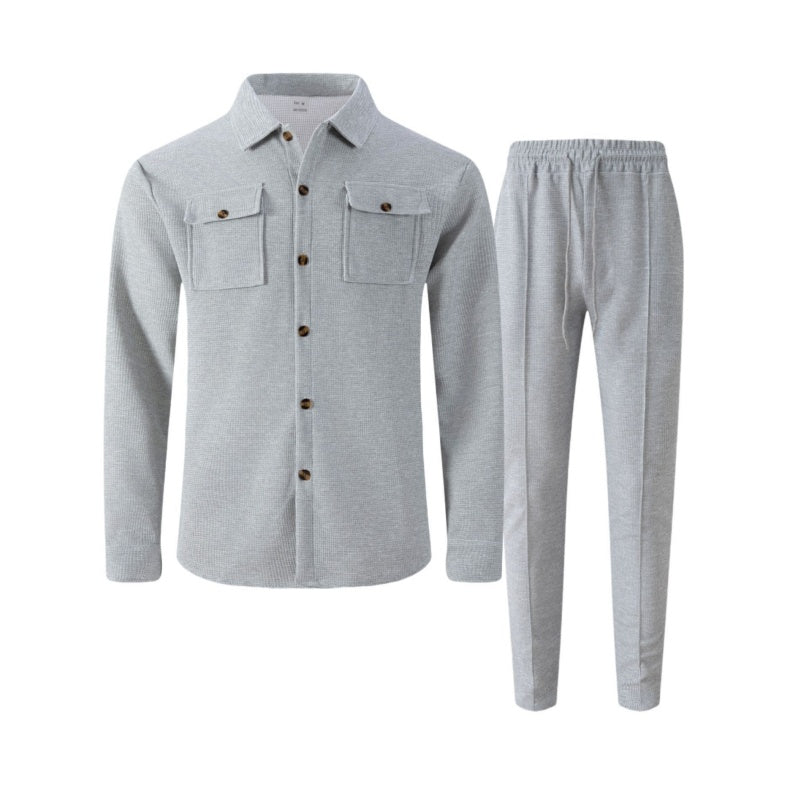 Marjello | Modernes Freizeit Set mit Knopfjacke