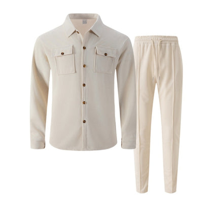 Marjello | Modernes Freizeit Set mit Knopfjacke