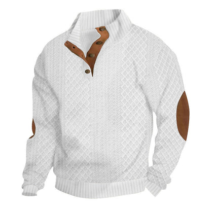 Sweat-shirt Col Jacquard Texturé