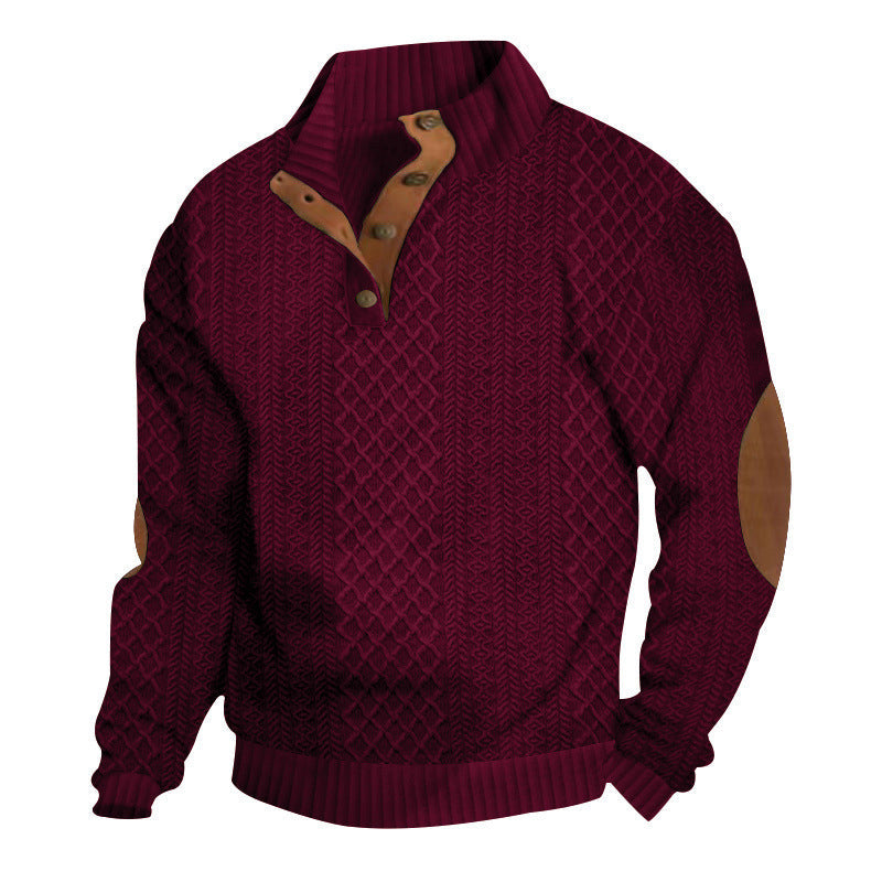 Sweat-shirt Col Jacquard Texturé